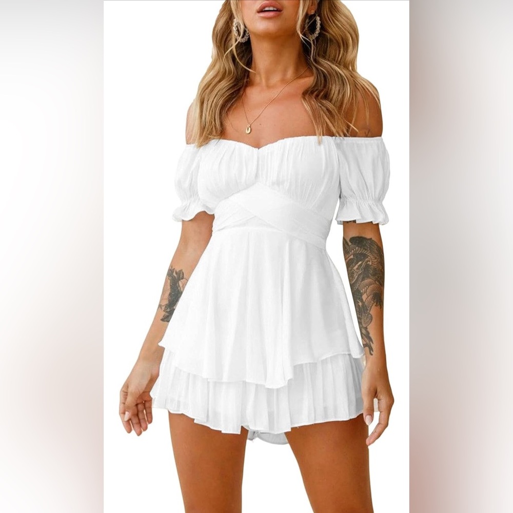 White Romper Dress